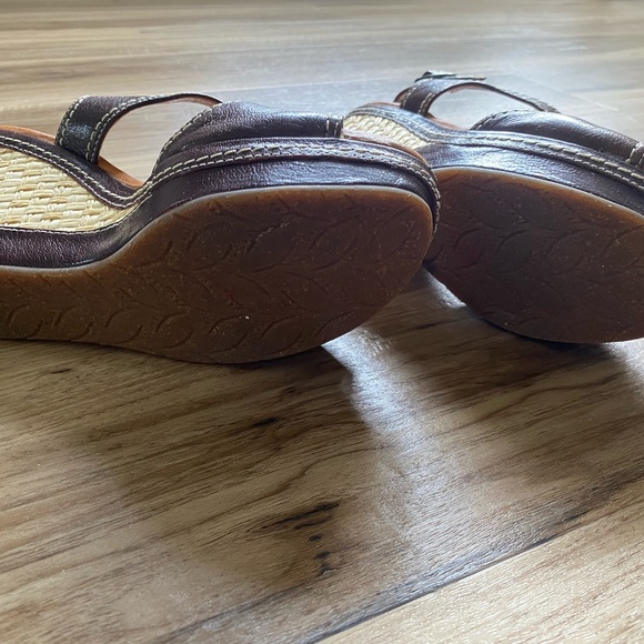 Naya Leather Wedge Sandals 8.5 - Picture 3 of 5